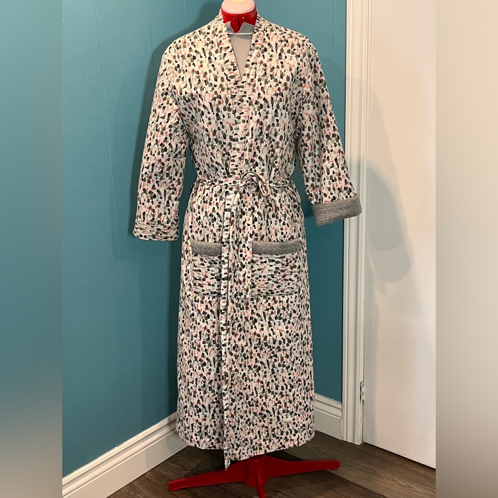 Upcycled - Multicolor Patterned Robe with Belt